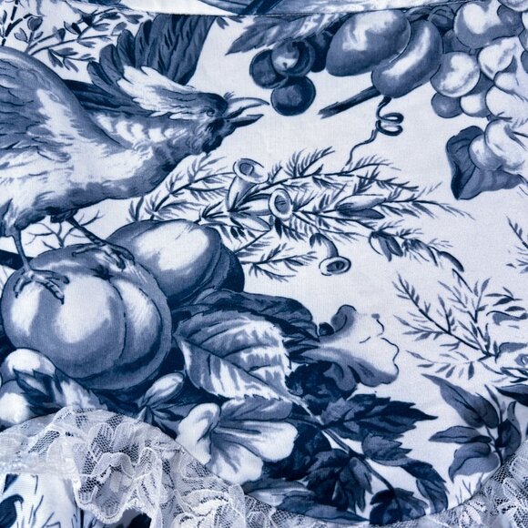 Selkie Blue & White Boleyn in Louis Toile Mini Skirt Sz XS - Picture 4 of 4